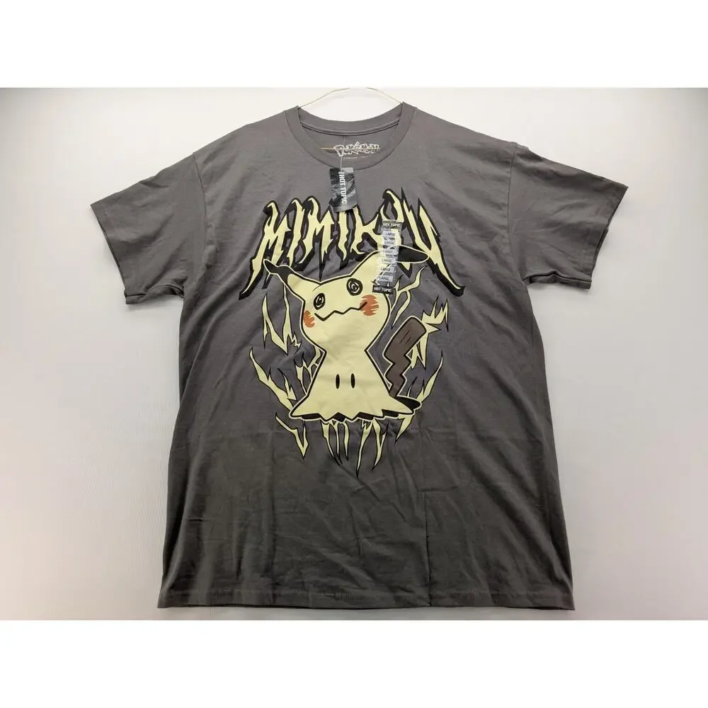 NWT Hot Topic Pokemon Mimikyu Metal T-Shirt in Grey sz Large